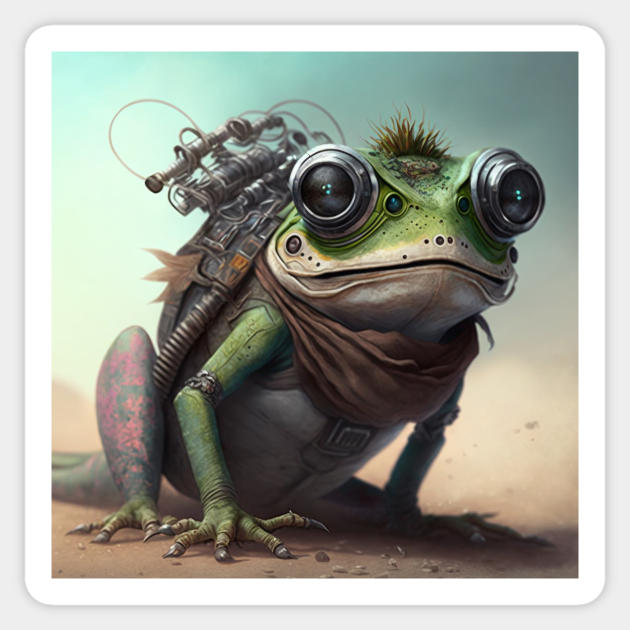 Frog Tech Blend - Anthropomorphic Frog - Sticker | TeePublic